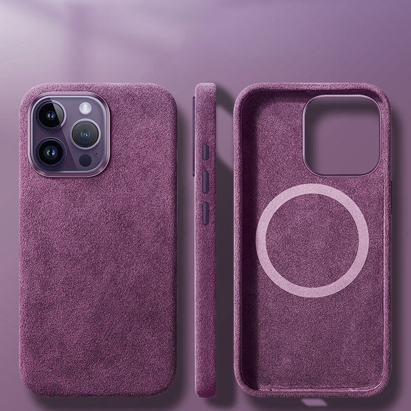 Hjemix | Italiensk Alcantara Magnetisk Etui for Iphone