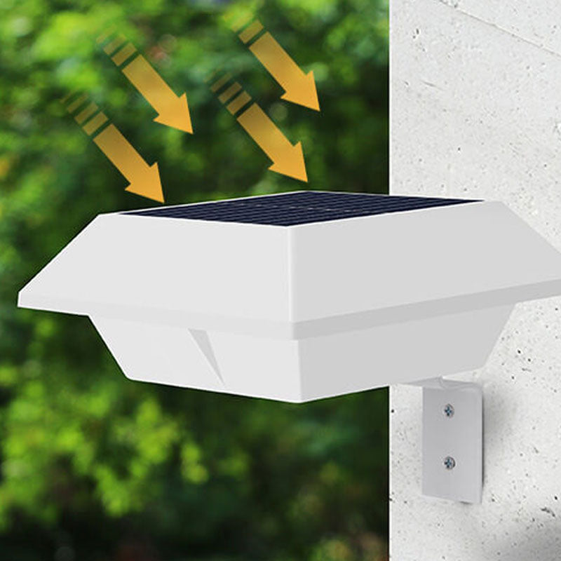 Hjemix | Solar UFO-formet design gjerde lys LED utendørs vegglampe