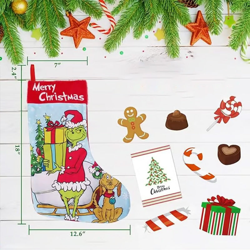 Hjemix | Grønn julestrømpe juledekorasjoner