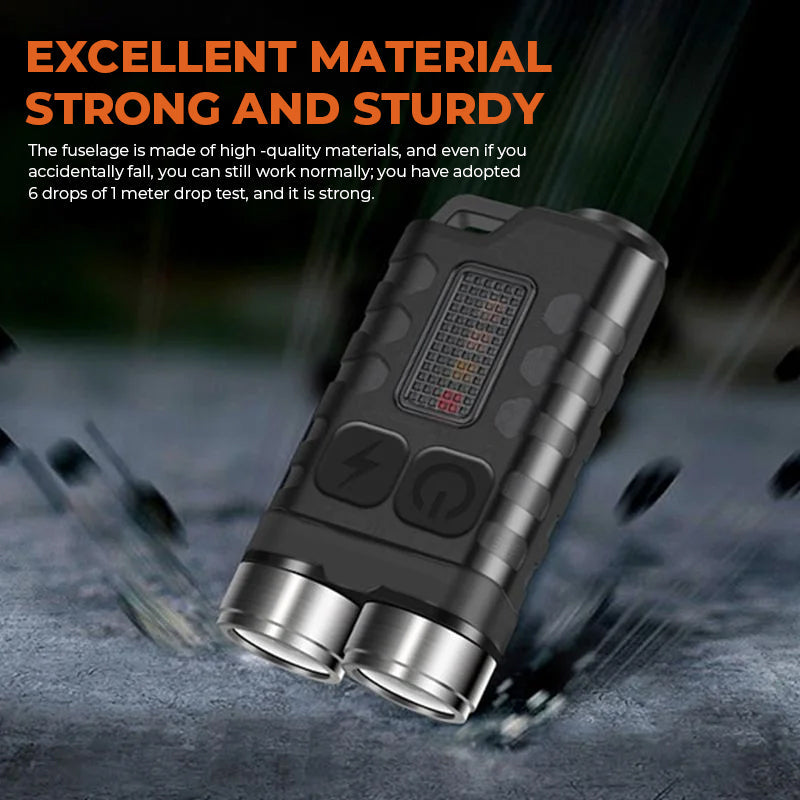 Hjemix | Magnetisk Mini Nøkkelring Lommelykt