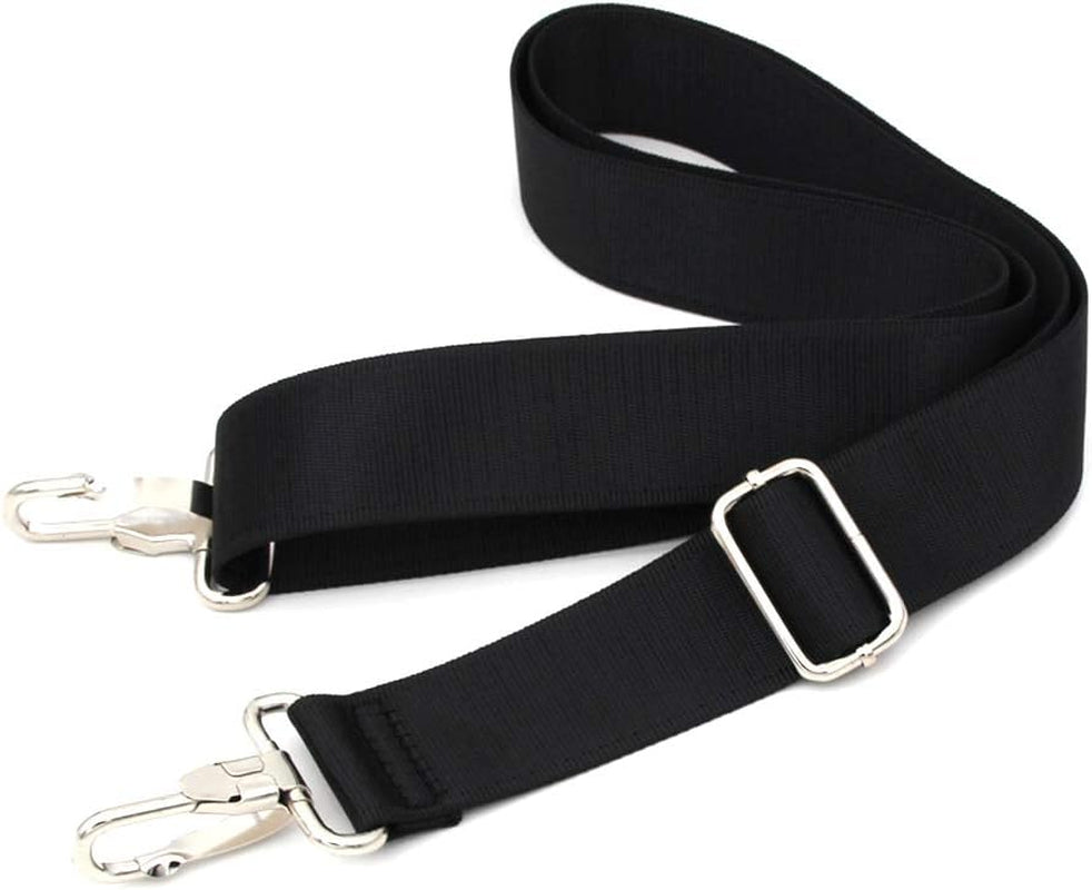 Hjemix | 47 tommers bag erstatning skulderrem | Polstret & Justerbar - Perfekt for reisemapper, laptopmapper, dokumentmapper, kameramapper, budbilmappene, bleiemapper & mer (Svart)