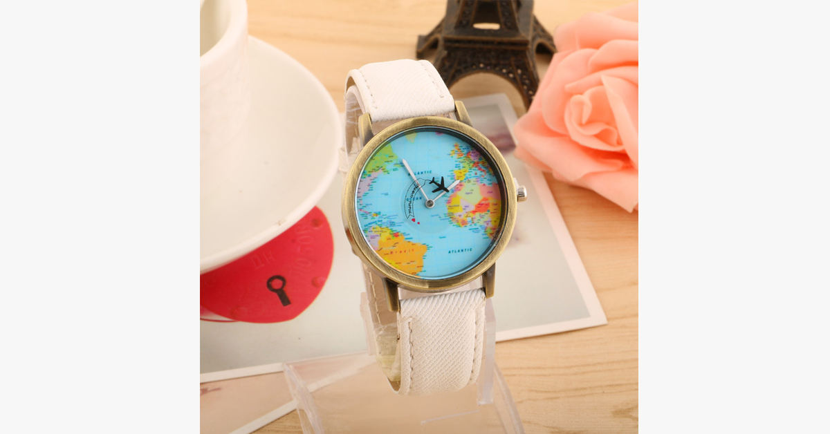 Hjemix | Unisex Klokke Unik Design Verdenskart Kvarter Klokke