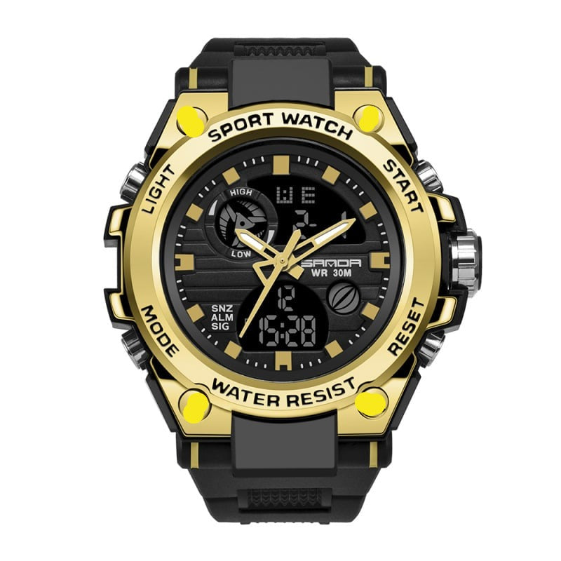 Hjemix | Sporty Dual-Display Mode Multifunctional Waterproof Luminous Men's Wristwatch