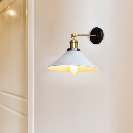 Hjemix | Hvit industriell vintage vegglampe