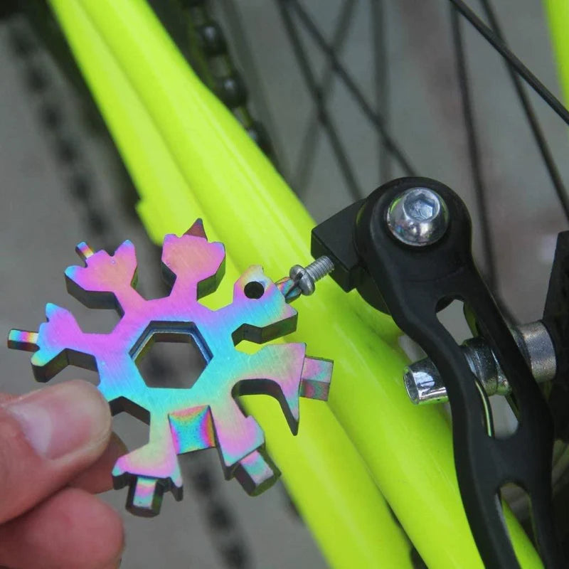 Hjemix | Snøfnugg Multifunksjonell Fingertipp Gyroskop Skiftenøkkel Verktøy Leke