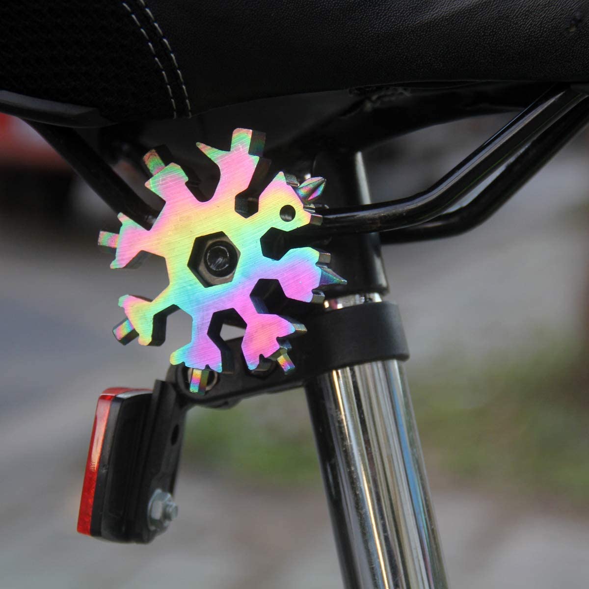 Hjemix | Snøfnugg - MultiVerktøy 18-i-1 Rustfritt Stål Bærbar for Utendørs Eventyr