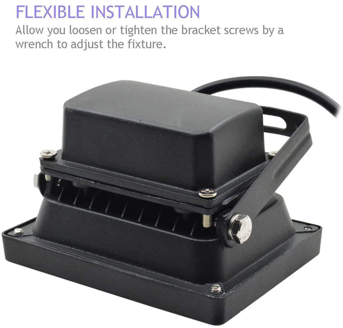 Hjemix | Glw 10W Led Flomlys 2 Pakke - Varm Hvit Utendørslys, 750Lm, Halogen Ekvivalent