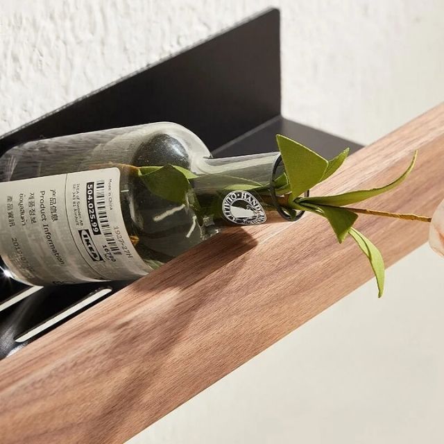 Hjemix | Solid Tre Baderoms Organizer Hyller Uten Borhull