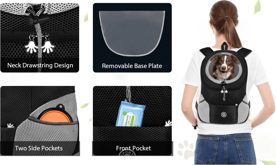 Hjemix | Hunderyggsekk Ergonomisk Design Kjæledyrsekk
