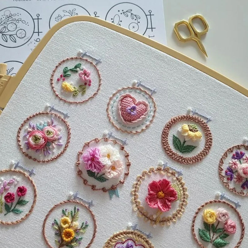 Hjemix | Lite Blomster Ramme Stitch Sett