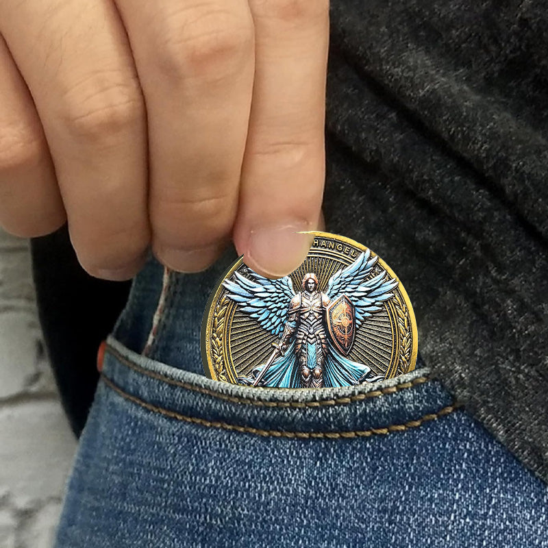 Hjemix | Erkeengelen Mikael ser over oss Utfordringsmynt