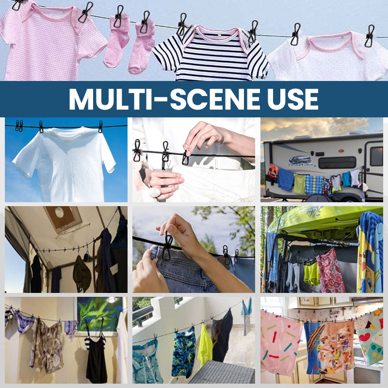 Hjemix | Bærbar elastisk reise klesstativ