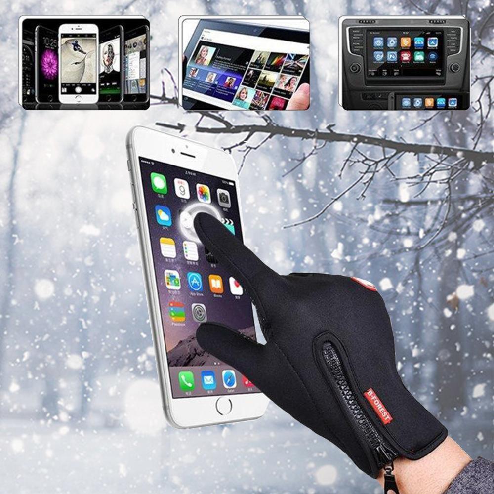 Hjemix | Høy-kvalitets, varme, vindproof og vanntette berøringsskjermhansker, Unisex