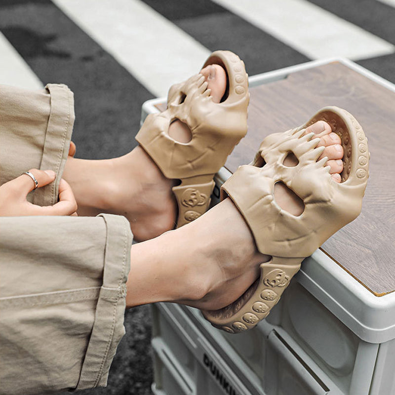 Hjemix | Skull Design Enkelt Bånd Tøfler