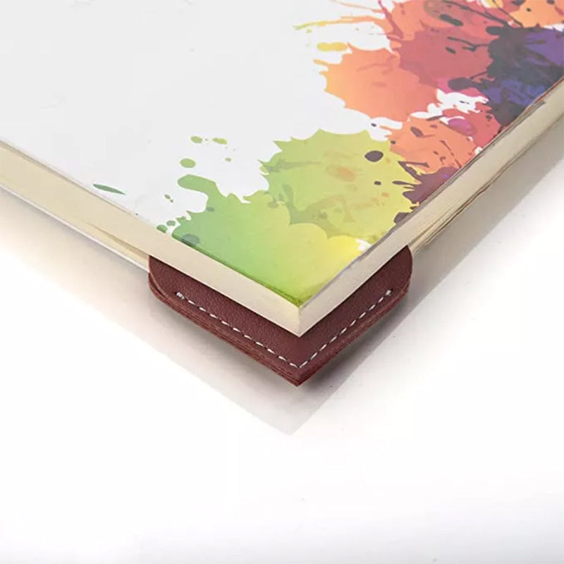 Hjemix | Vintage Lær Hjerte Bokmerke Sidehjørne