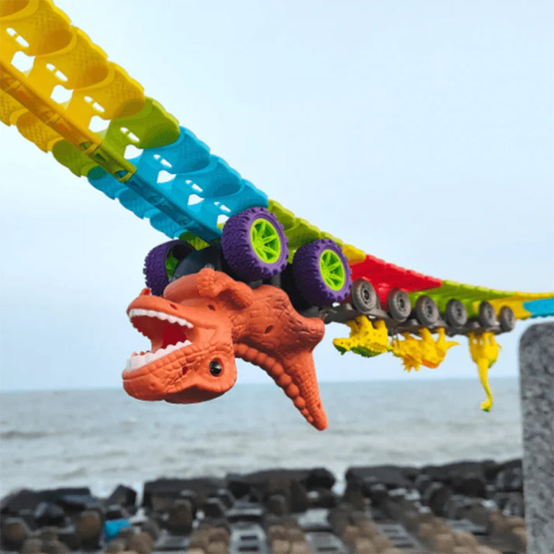 Hjemix | Berg- og dalbane dinosaurbanebil