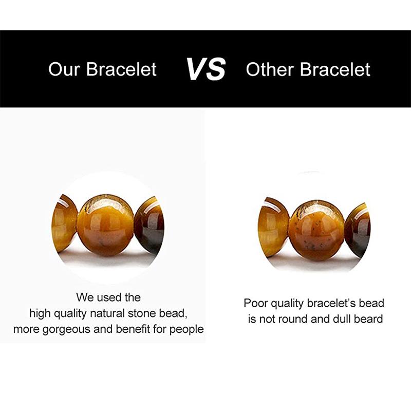 Hjemix | Tiger Eye Lava Rock Stone Armbånd