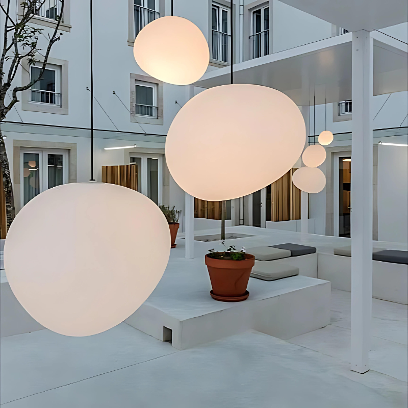 Hjemix | Elegant Glass Pebble Pendant Light