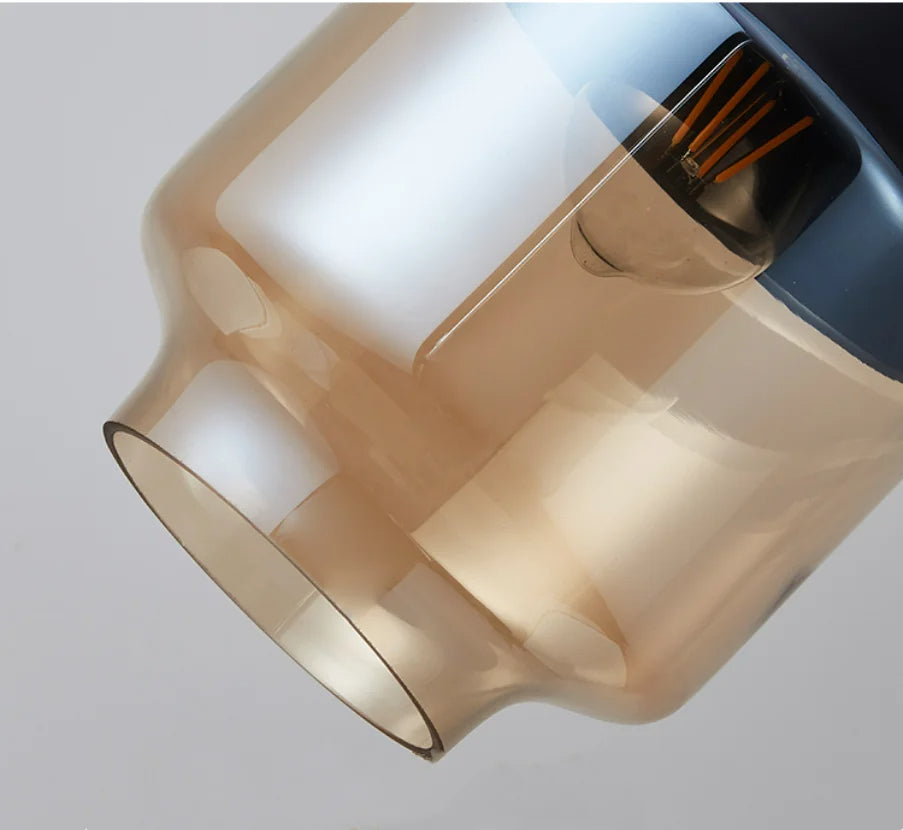 Hjemix | EternaGlow Pendellampe laget av Glass og Tre | Elegant Design for Ditt Hjem