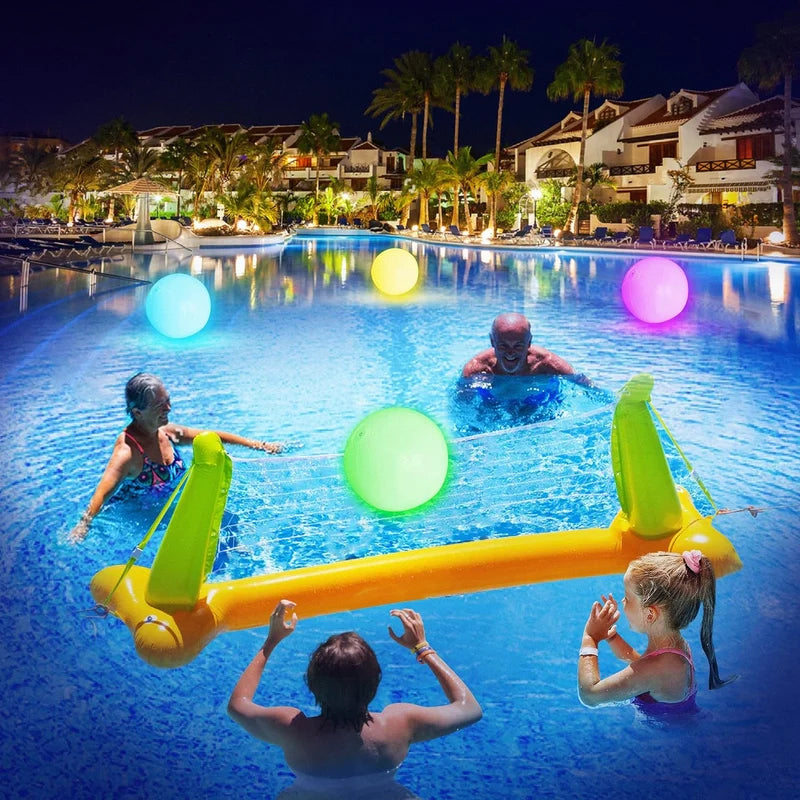 Hjemix | Pool Decoration LED Light 16 Farger Lysende Strandball