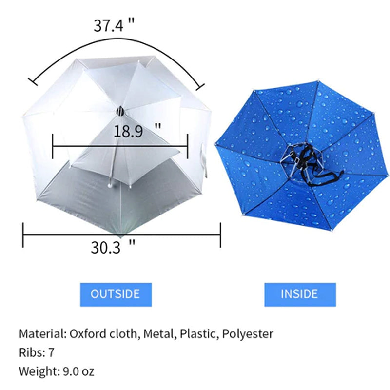 Hjemix | Outdoor Dobbel-Lag Regn Paraply Hatt