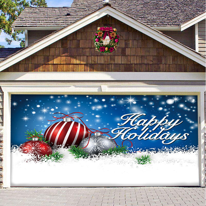 Hjemix | Snow Garage Door Banner Ornament