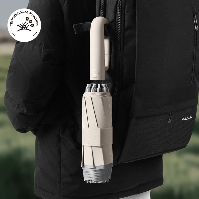 Hjemix | Ring spenne paraply, Reflekterende sikkerhetsstripe, Solid vindbestandig, Reiseportabel