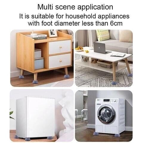 Hjemix | Vibrasjonsfrie vaskemaskinføtter - 4 stk