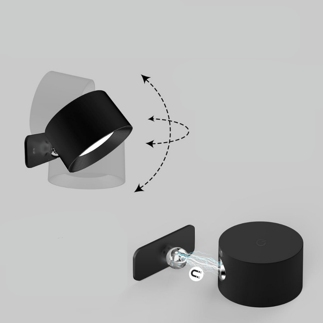 Hjemix | FlexiLamp – Trådløs oppladbar 360° vegglampe