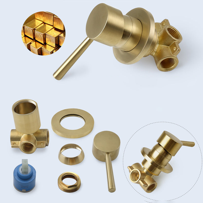 Hjemix | Rustfritt Stål Dusj Kombinasjon Rund Fast Dusjhode med Dusjarm