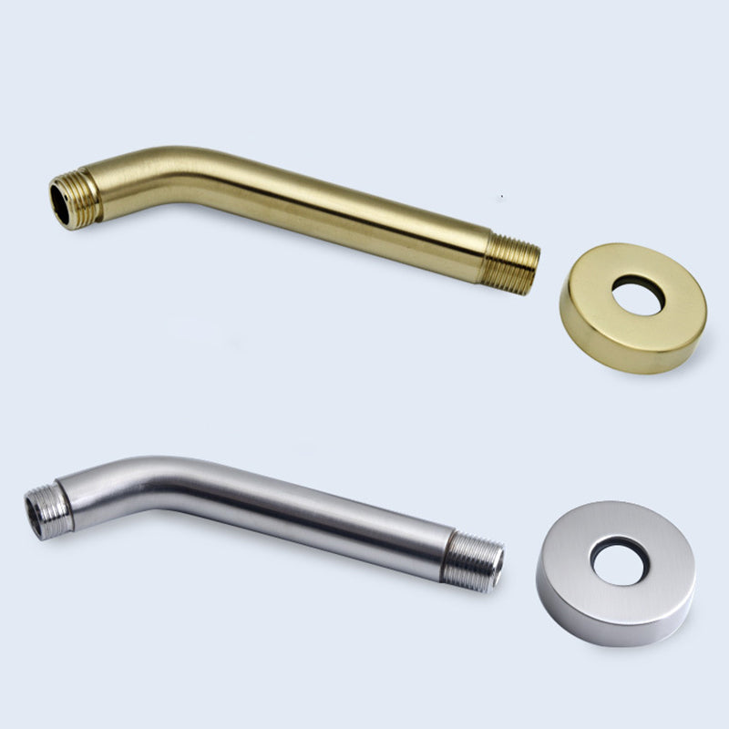 Hjemix | Rustfritt Stål Dusj Kombinasjon Rund Fast Dusjhode med Dusjarm