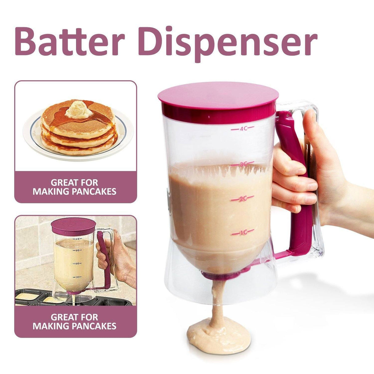 Hjemix | Pannekake- og cupcake-røre dispenser