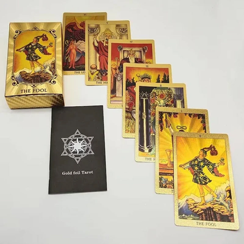 Hjemix | Utforsk den mystiske verden av tarot Gullfarget tarot