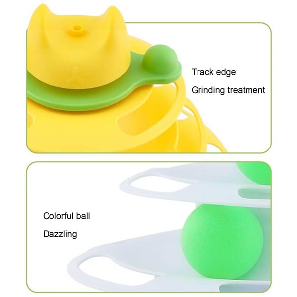 Hjemix | Deilig interaktiv sirkelbane med bevegelige baller kattehøytaler for avslapning