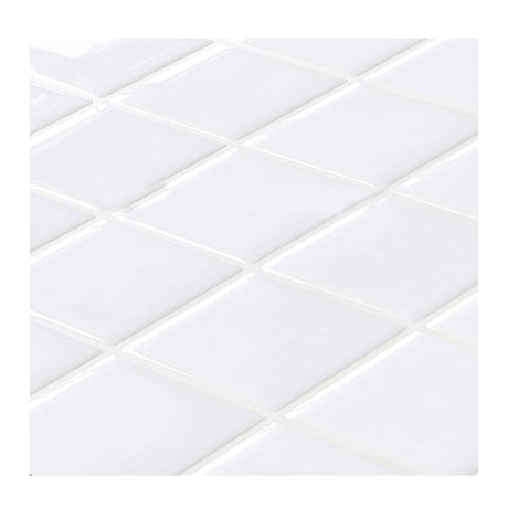 Hjemix | Hvit Mosaic Peel & Stick Flis Vanntett Kjøkken Backsplash Tapet