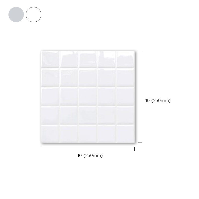 Hjemix | Hvit Mosaic Peel & Stick Flis Vanntett Kjøkken Backsplash Tapet