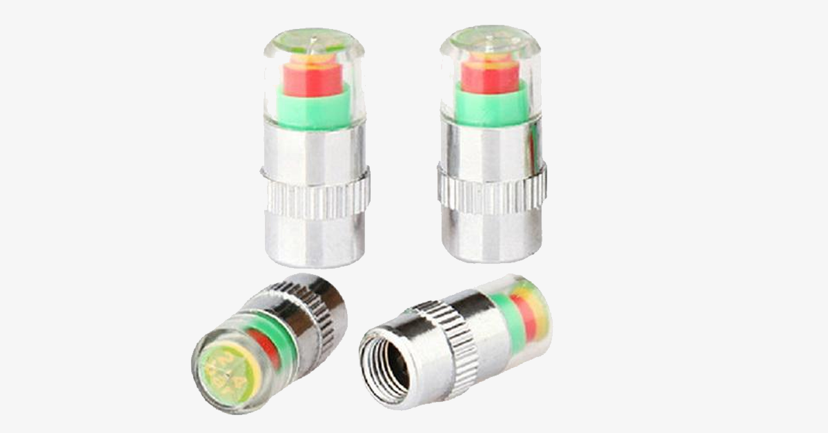 Hjemix | Praktiske bildekktrykkmonitorer - Sett med fire - Kjør trygt!