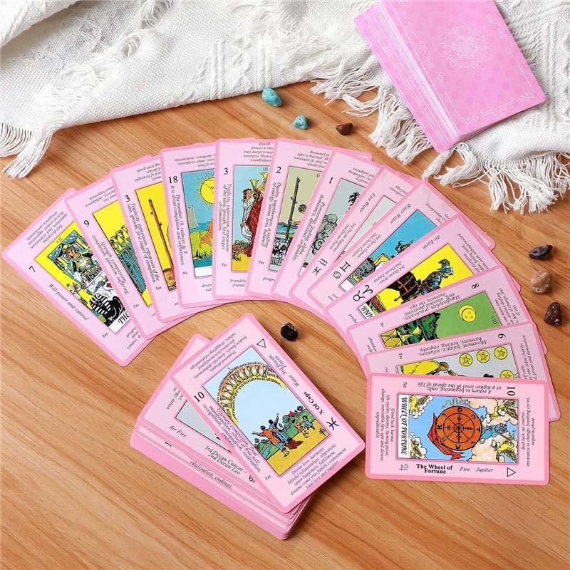 Hjemix | Rosa Tarot Kortstokk Settkolleksjon