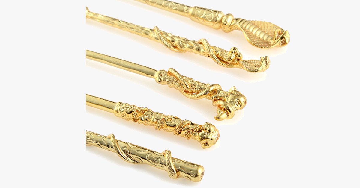 Hjemix | Gullbelagt Magisk Penselssett med 5 gullbelagte øyeskyggepensler - Fungerer underverker på øynene dine!