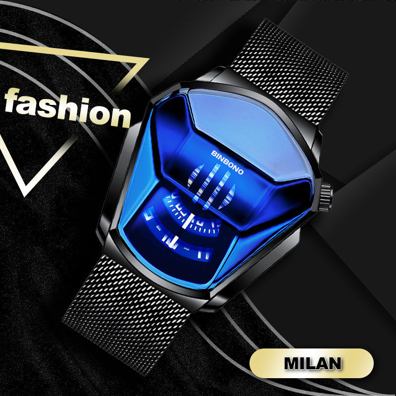 Hjemix | Menns Diamant Stil Kvarts Ur