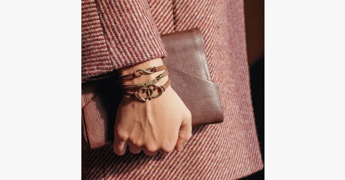 Hjemix | Vintage Dobbel Hjertearmbånd