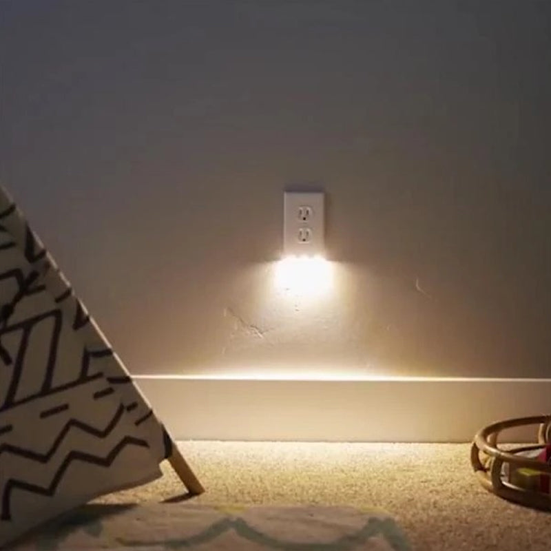 Hjemix | Outlet veggplate med LED nattlys