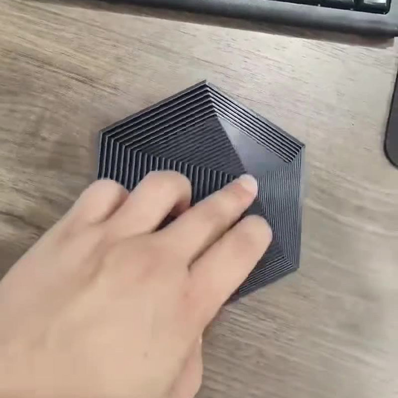 Hjemix | 3D-trykt Fractal Fidget Hexagon
