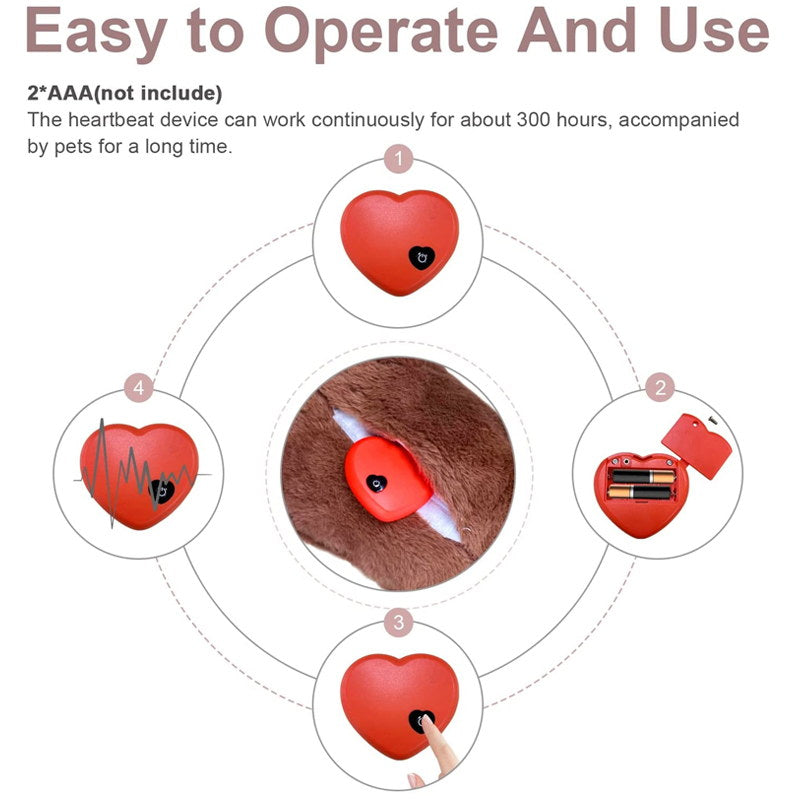 Hjemix | Heartbeat Pet Plush Toy for Separation Anxiety