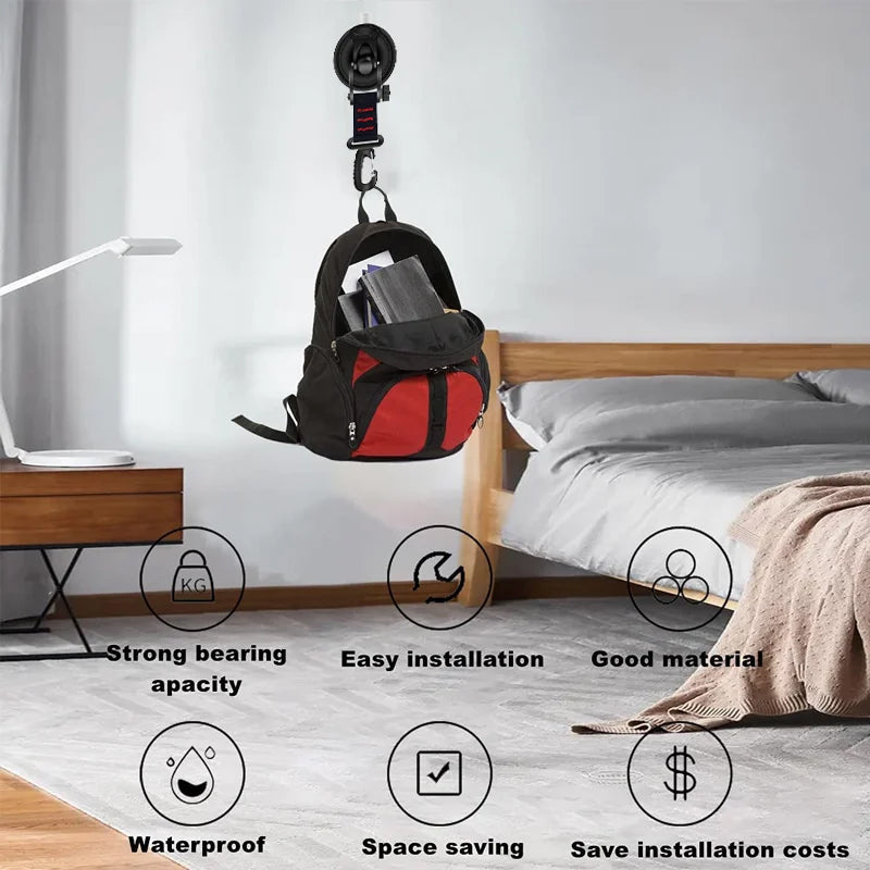 Hjemix | Tungt vektet vakuum sugekopp med krok