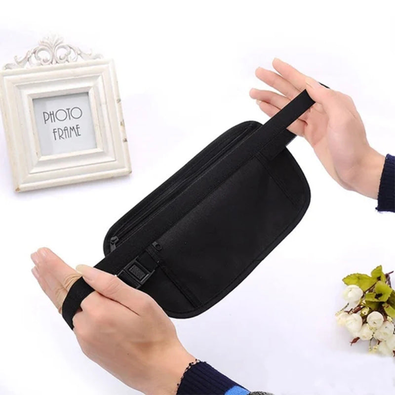 Hjemix | Sport Hip Bag Justerbar med Glidelåslommer