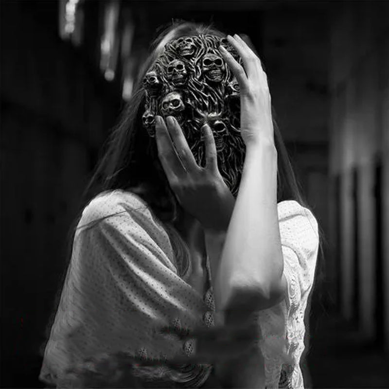 Hjemix | Halloween ny Steam Skull Punk Maske