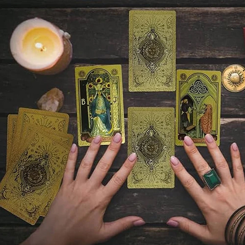 Hjemix | Utforsk den mystiske verden av tarot Gullfarget tarot