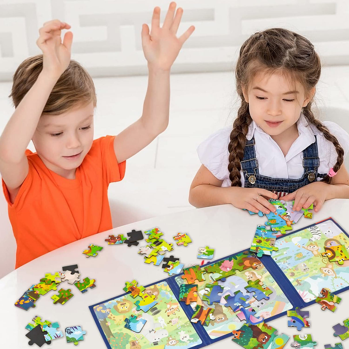 Hjemix | Tre 3-i-1 Magnetisk Avansert Falt Puslespill