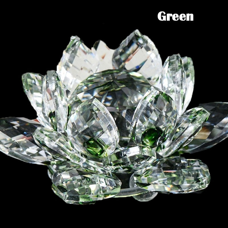 Hjemix | 80Mm Kvarts Krystaller Lotusblomst Håndverk Glass Fengshui Ornamenter Helbredende Krystaller Hjem Fest Wicca Dekorasjon Yoga Gaver Suvenir